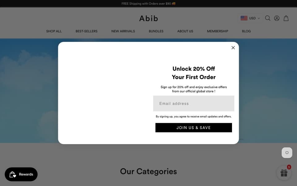 Abib Global 웹사이트 스크린샷