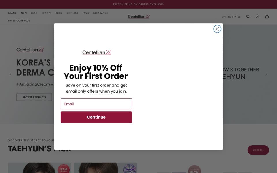 Centellian24 웹사이트 스크린샷